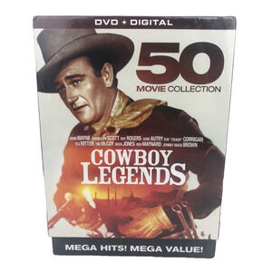 Cowboy Legends 50 Movie Collection DVD Set + Digital John Wayne Roy Rogers NEW